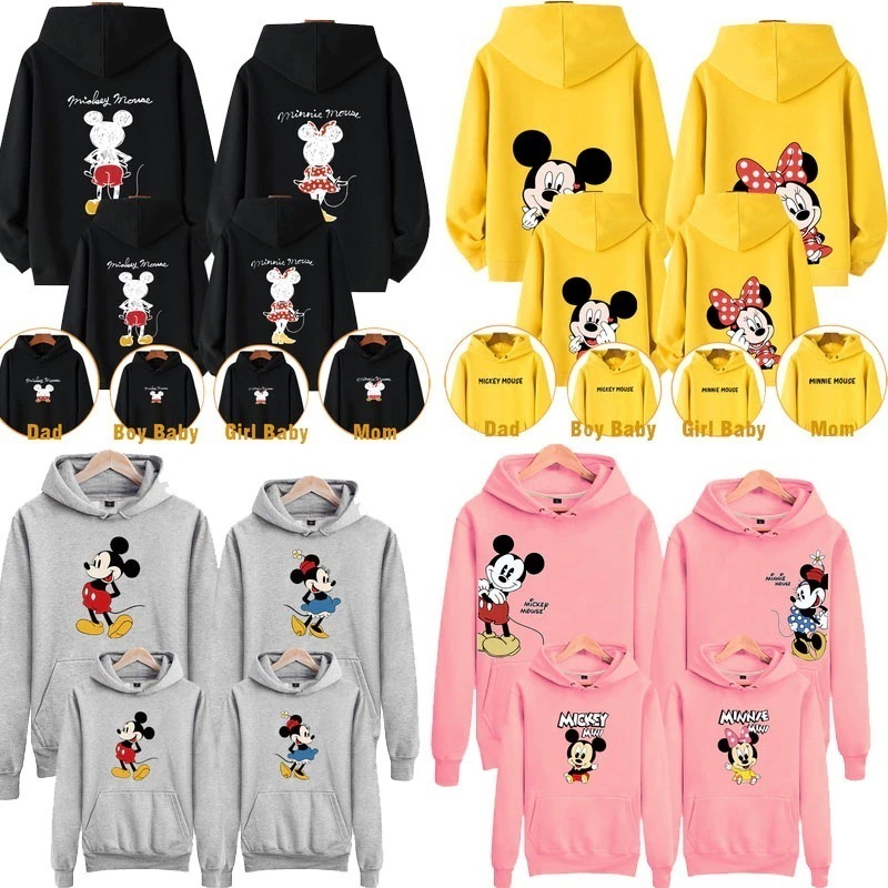 【2個買うと1個無料】春新作 可愛 レディース 長袖 親子ペア　ディズニーパーカー ミッキー 韓国ファッション 大きいサイズ カップル 親子ペアルック19