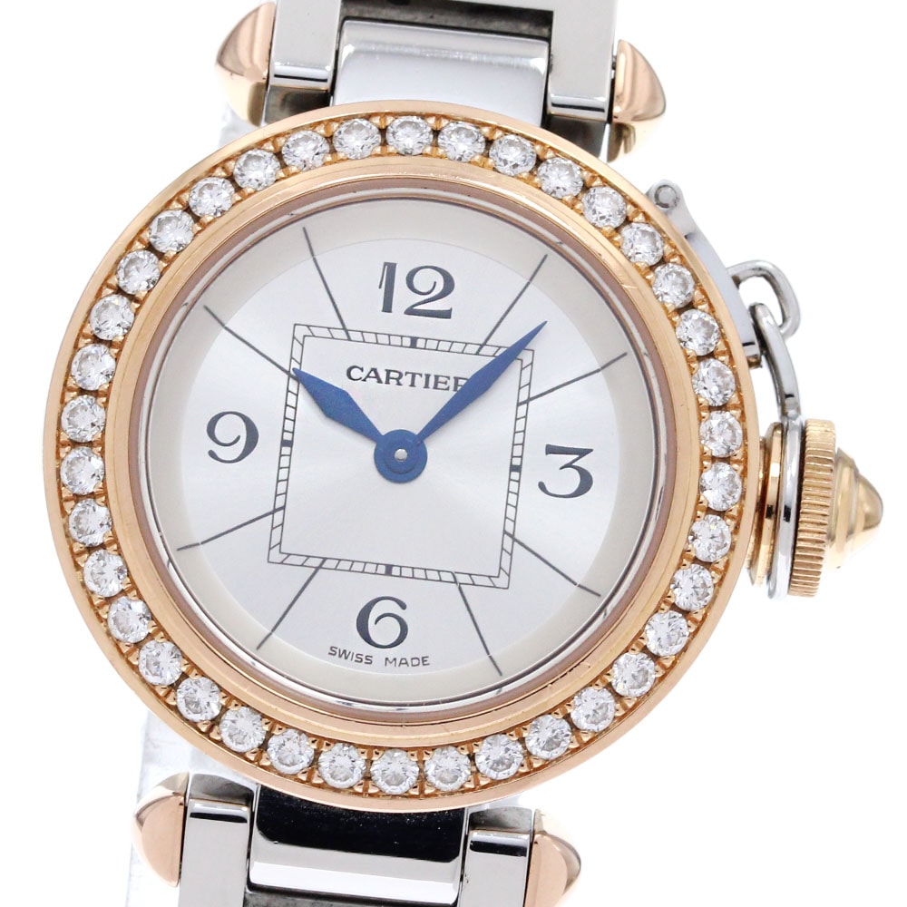 早い者勝ちです Cartier シルバー ミスパシャ　クォーツ 中古)CARTIER カルティエ ミスパシャ W3140007 シルバー（商品ID