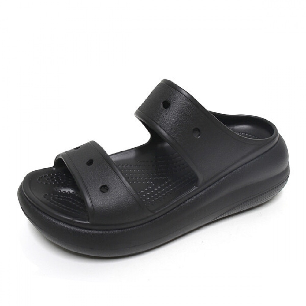 クロックス クラッシュ 厚底 ハイヒール ウェッジ スリッパ サンダル ブラック 207670-001