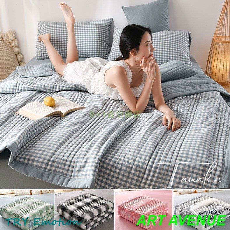 2025年新品の発売布団 夏用 肌掛け布団 洗える シングル ダブル おしゃれ チェック柄 夏掛け 肌布団 ほんのり 春 夏 秋 キルトケット 掛け布団 4,656円