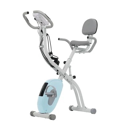 【国内即日発送】Xバイク エクササイズバン-ブルー ライトグレー