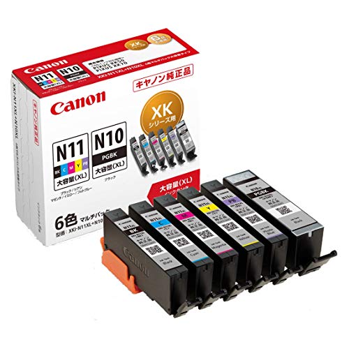 Canon 純正 インクカートリッジ XKI-N11XL(BK/C/M/Y/PB)+N10XL 6色マルチパック 大容量タイプ XKI-N11XL+N10XL/6MP 長さ:4.35cm 幅:11.4