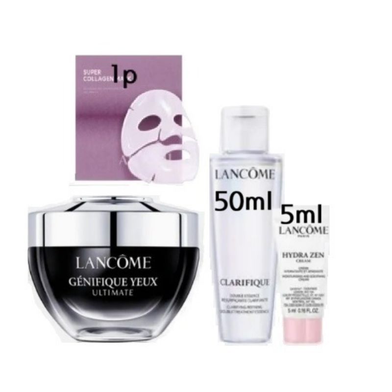 ジェニフィック アルティメット アイクリーム 20ml+クラリフィック エッセンス 50ml+イドラジェン スーディングクリーム5ml+アロセル スーパーカラゲンマスク 1枚