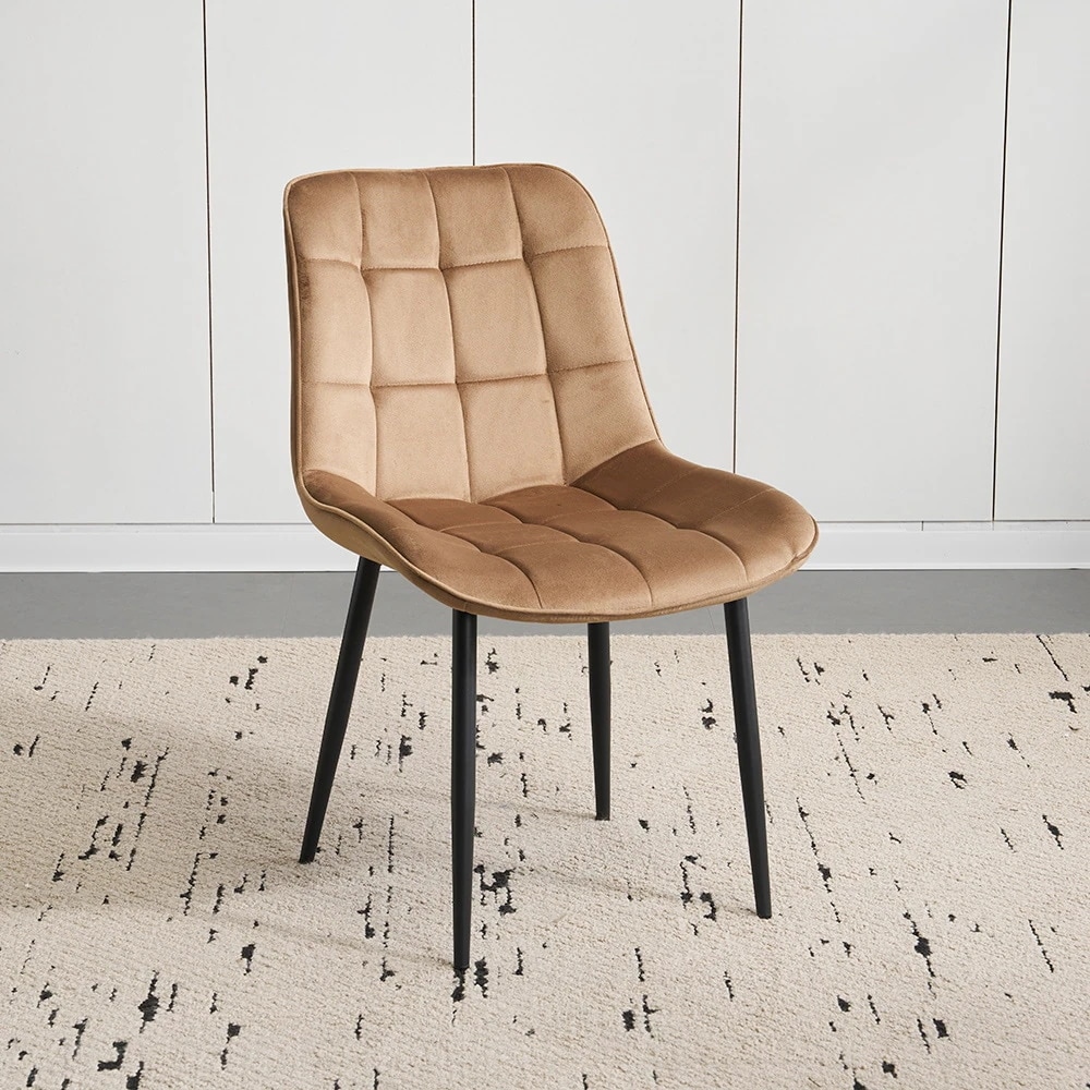 【国内即日発送】【単品１脚】ダイニングチェア 椅子 ベルベット座面 コンパクト スチール脚 来客対応チェア おしゃれ 組立簡単 北欧風 イス テレワーク 在宅ワーク耐荷重130kg 9,258円