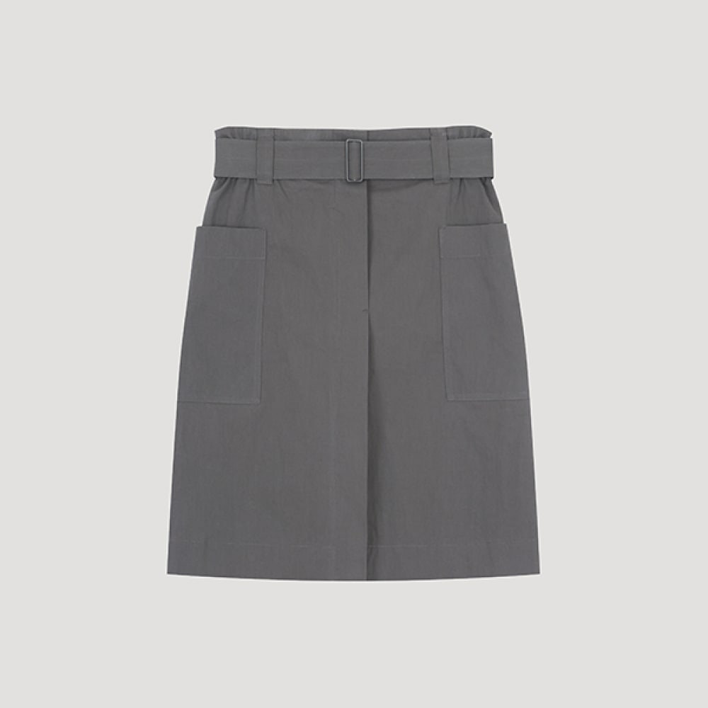 (Shes Miss) ベルト付きポケットスカート_swwsko31070_DG