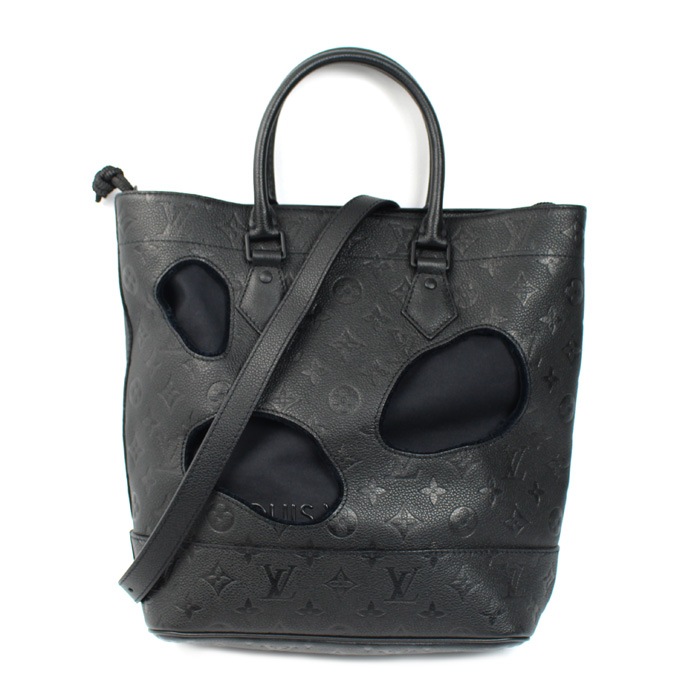 LOUIS VUITTON ルイ・ヴィトンコムデギャルソン ウィズ ホールズ PM 川久保玲コラボ 2Wayショルダーバッグ モノグラムアンプラント ブラック M45887 AR0281 レディース