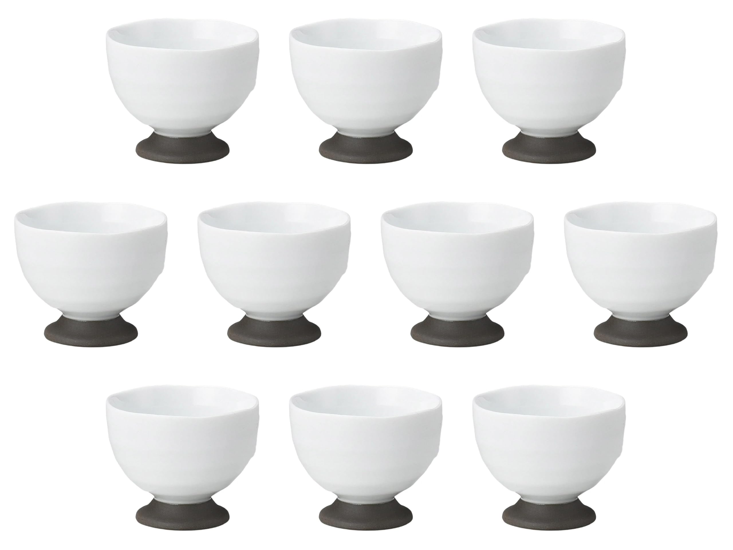 10個セット 白磁高台煎茶 [ 8×6.5(150) ] 煎茶 セトモノホンポ(Setomonohonpo)