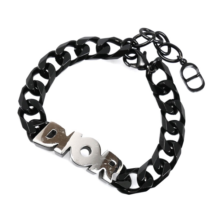 Dior ディオール メタル CD ICON チェーンリンク ブレスレット B1611HOMMT 21cm メンズ 中古