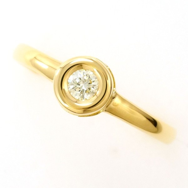 K18 18金 YG リング 10.5号 ダイヤ 0.10 【中古】