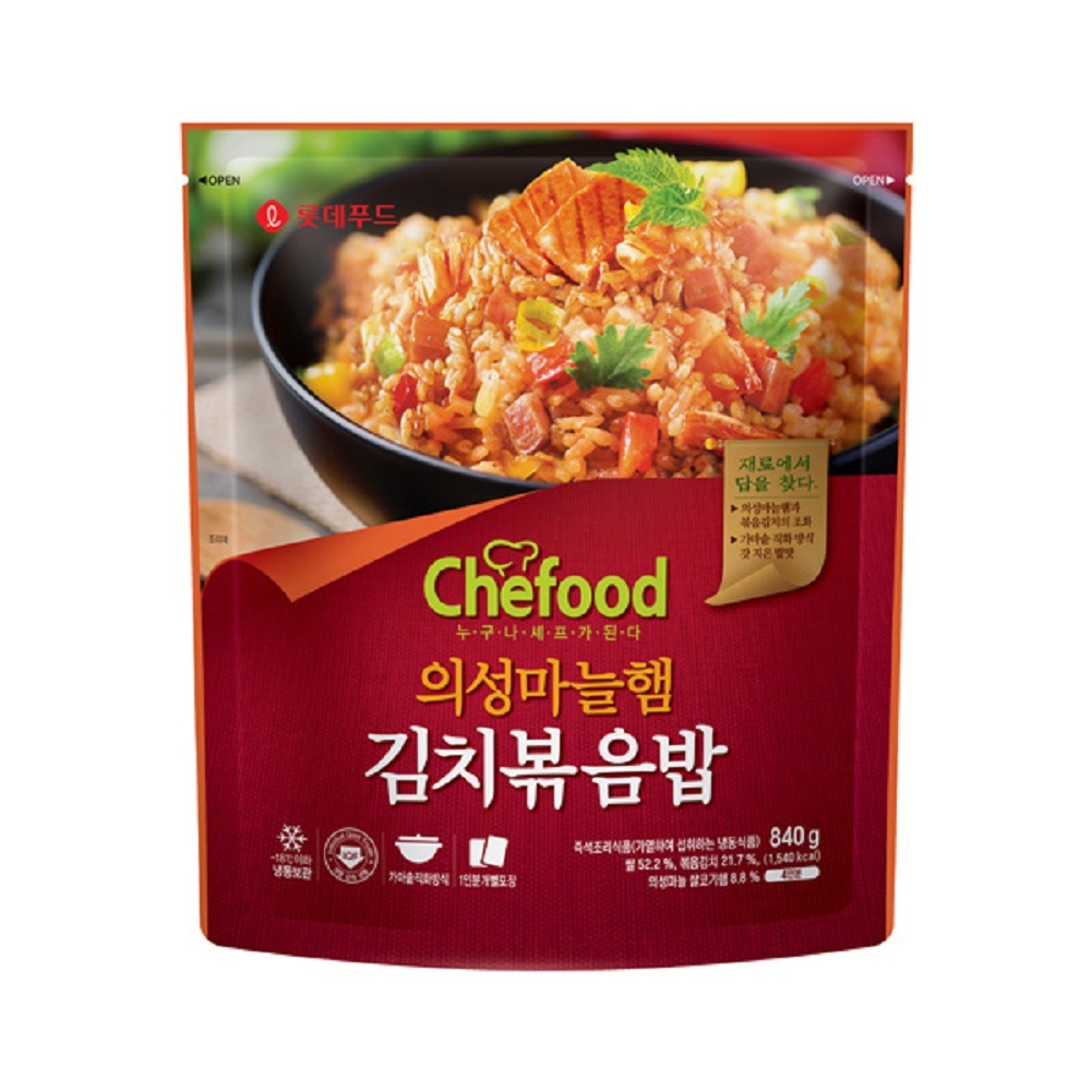 リアル韓国-KMEAL-ロッテChefood義城ニンニクハムキムチチャーハン840g(210gx4個