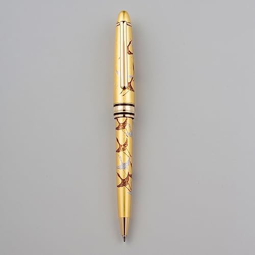 【日米首脳会談のギフトにセレクト】蒔絵ボールペン 千羽鶴(金)