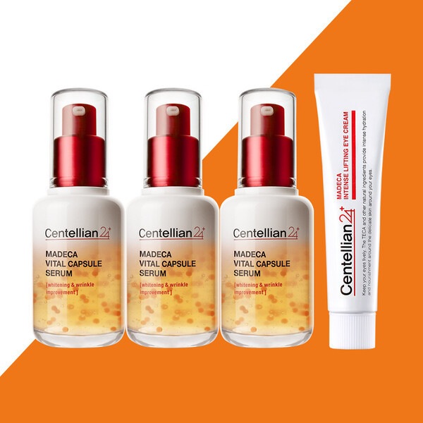 K東国製薬 センテリアン24 マデカバイタルカプセルセラム 50ml x 3個+リフティングアイクリーム 15ml / 肌トーン 肌光 7,625円