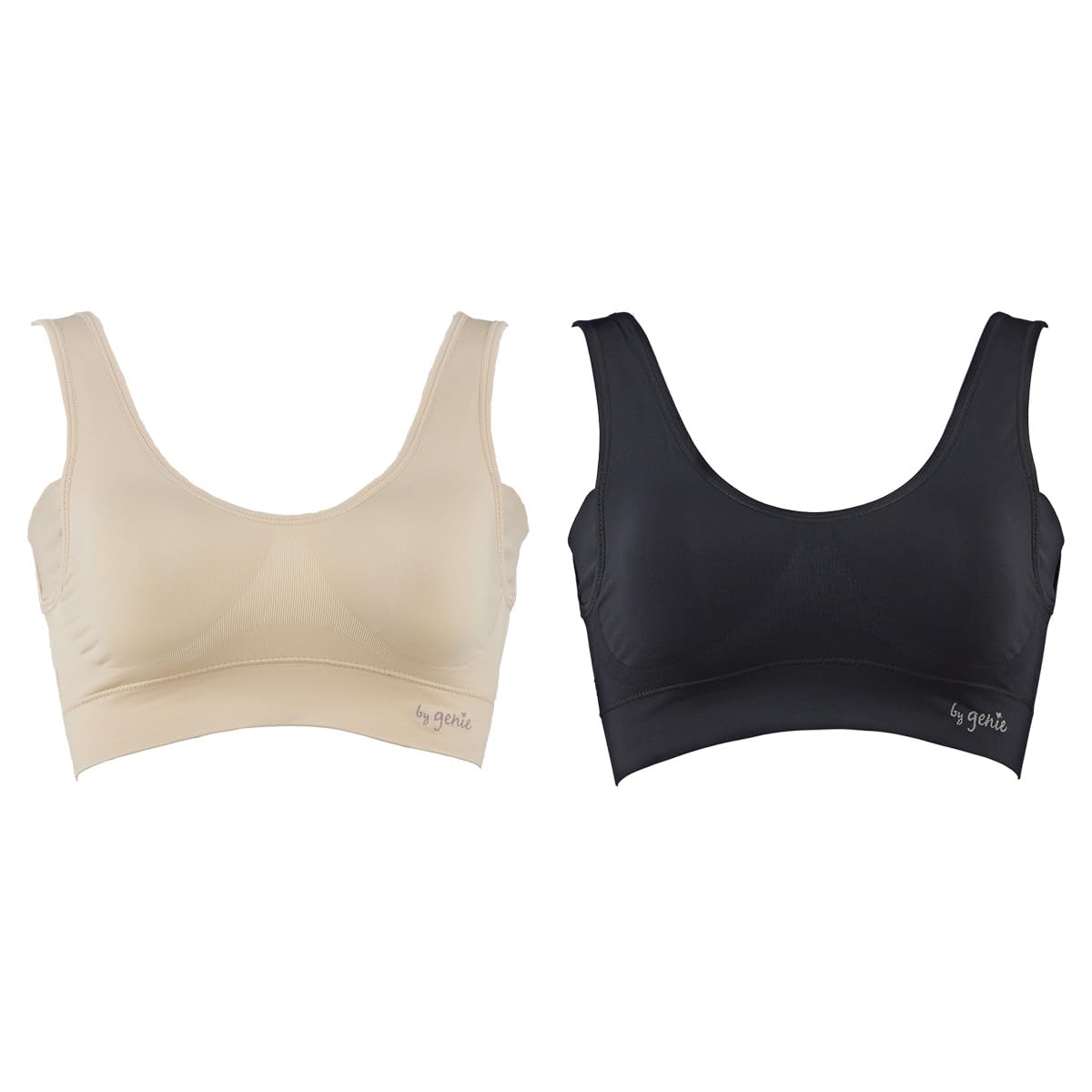 【日本正規品】genie(ジニエ) ジニエクールリッチブラ 2枚 ノンワイヤーブラ ナイトブラ スポーツブラ 通気性 レディース ブラジャー