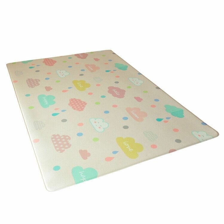 【人気商品】ふかふかキッズプレイマットL ハッピークラウド Lサイズ 室内用マット リバーシブル プレ