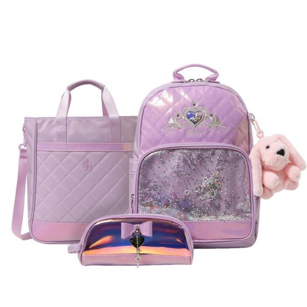 ヘジスキッズ ソフィアティアラバックパックセット（バックパック+ポーチ+シューズ袋）_ラベンダー (TRIS000010285)