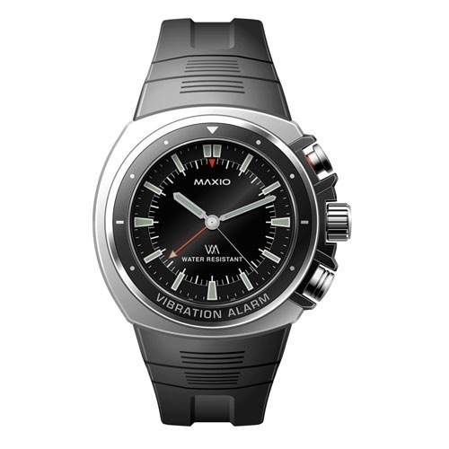 マキシオ激震時計A-100A（ブラック） [ アラーム アナログ針 LED照明 防水 工事現場 ステ 14,505円