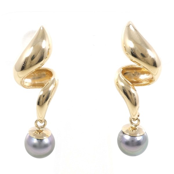 14K YG ピアス パール 総重量約4.8g ジュエリー 中古