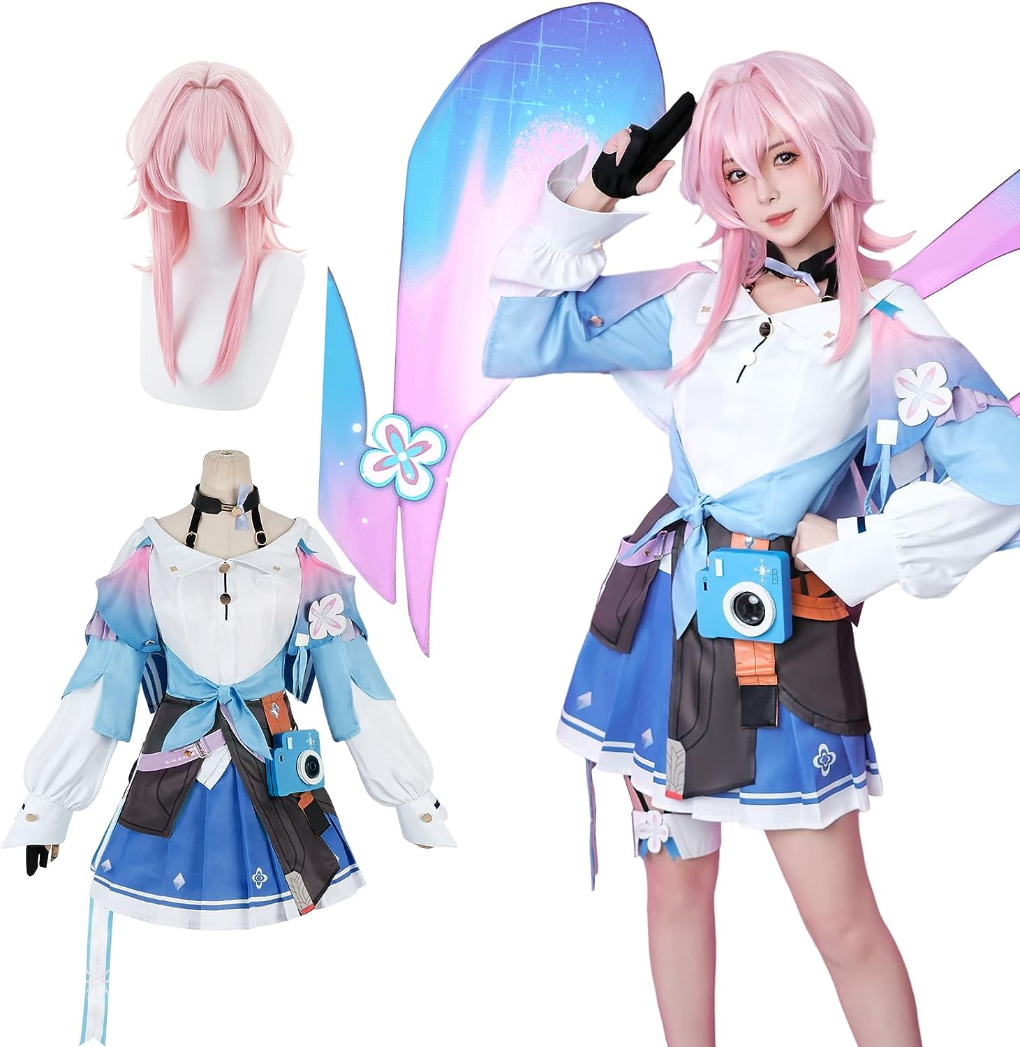 コスプレ衣崩壊スターレイルコスプレ三なのかウィッグ付きイベントパーティー変演出服クリスマスパーティー