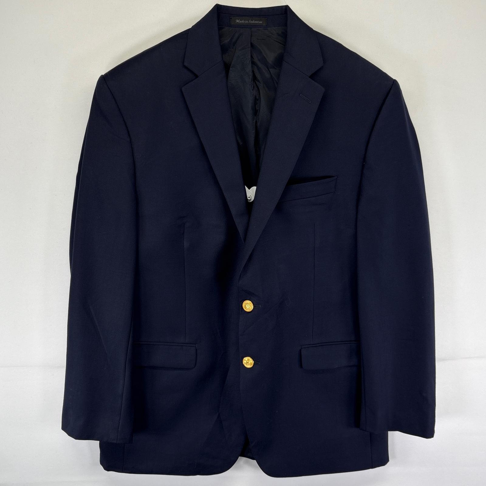 古着 ローレンラルフローレン LaurenRalphLauren テーラードジャケット ブレザー 金ボタン スーツ 40R 濃紺 メンズ