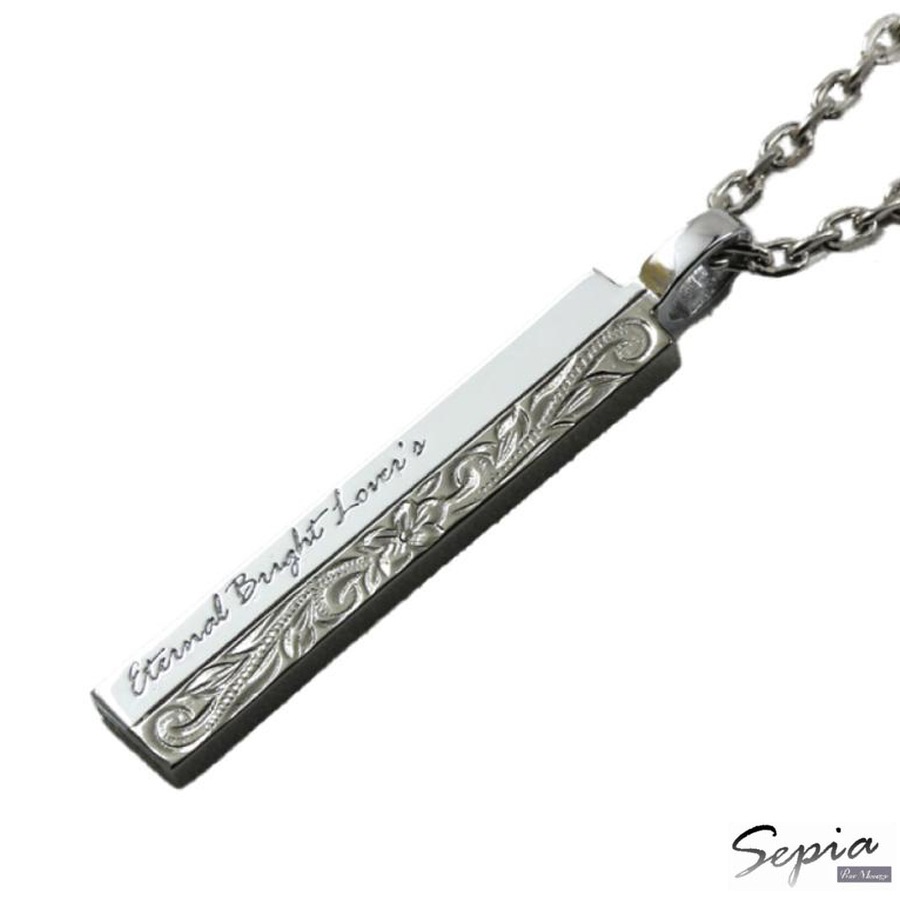 ピュア メッセージ　セピア　メンズ　レディース ハワイアン ジュエリー ステンレス ペンダント ネックレス PURE MESSAGE SEPIA PMS-803 ブラック 金属アレルギー対応