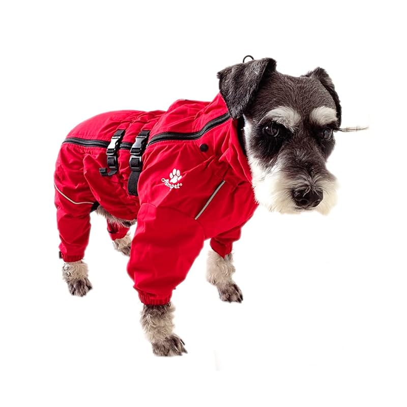 ASMPET 犬 レインコート カッパ 快適 いい素材 犬用 レインコート 防水 防雪 防塵 犬 レインコート 完全防水 着脱簡単 梅雨対策 ドッグ レインコート 雨具 通気 お散歩 お出かけ 大型犬