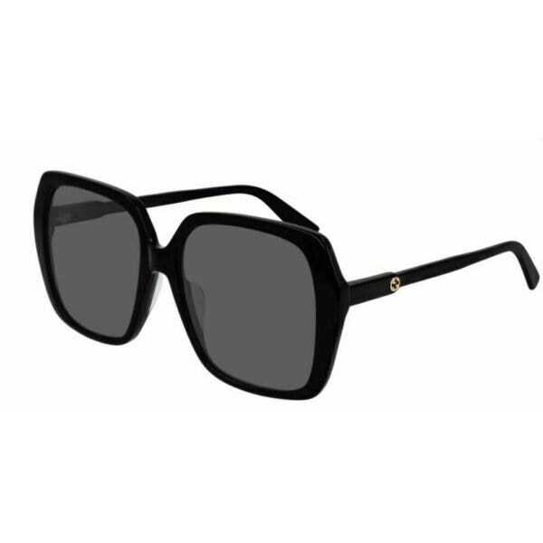 サングラス GUCCIGG0533SA 001 Square Black Shiny Black Grey Womens Sunglasses