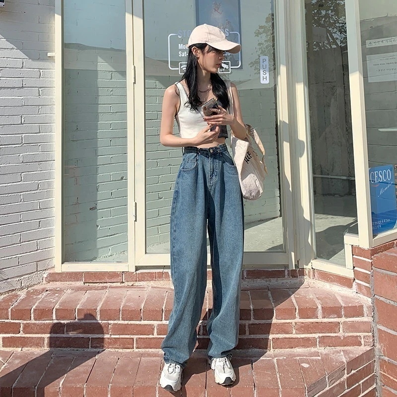 デニムパンツ ハイウエストパンツ ワイドパンツ デニムパンツ レディース 春夏 ゆったり スリム見え ストレート