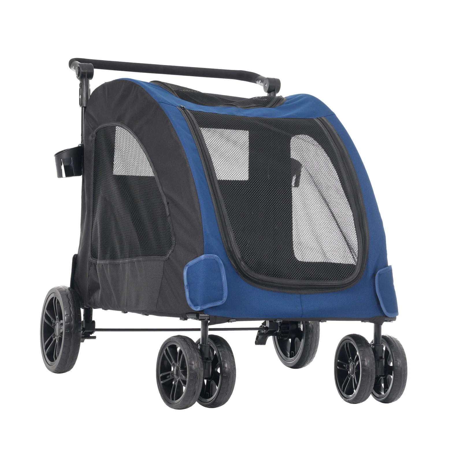 2025年新仕様ペットカート 耐荷重50 折りたたみ 多頭 中型犬 小型犬 猫 軽量 組立簡単 工具不要 介護用 ドッグカート 犬 猫 動物 ペット用品【ブルー】GG8550 Blue F