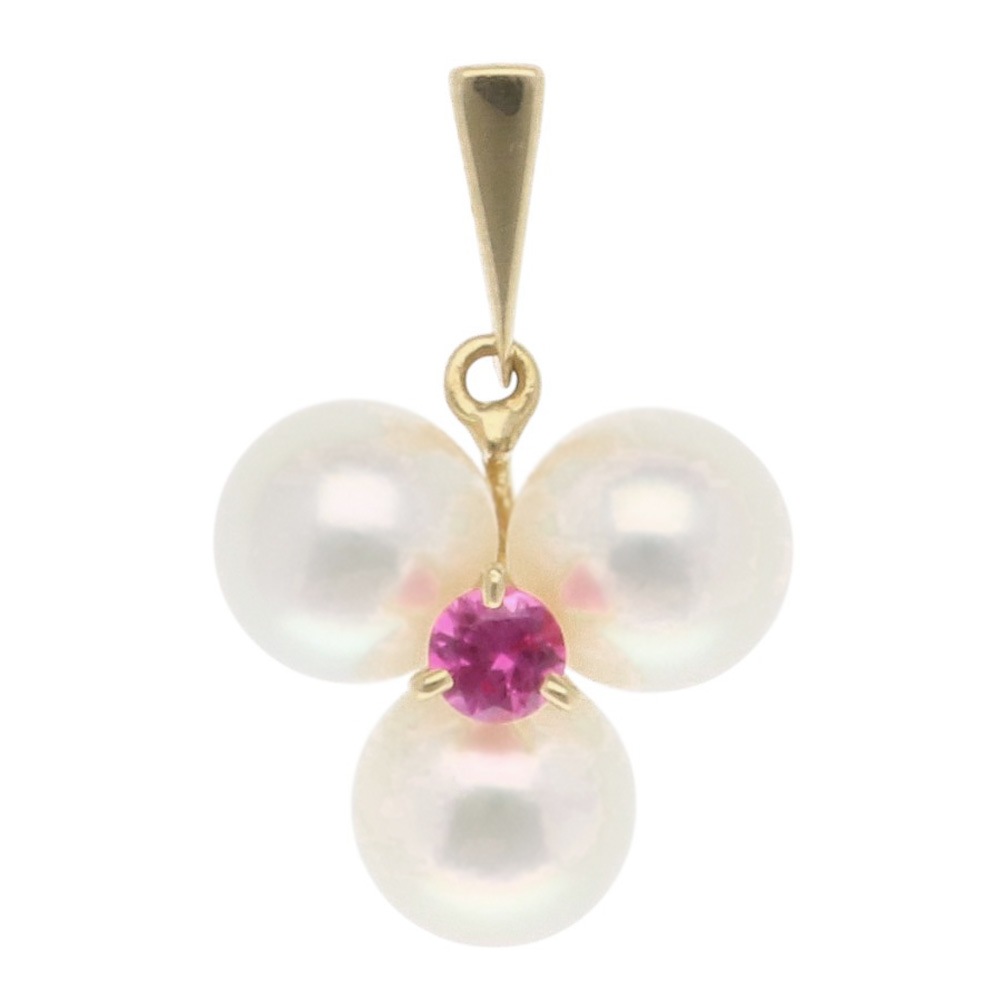 ミキモト ペンダントトップ 18金 K18イエローゴールド パール MIKIMOTO 中古 美品
