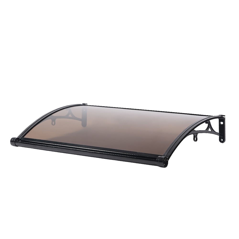 24時間限定価格！【TYPE A 64*123cm 茶色】雨よけ 屋根庇 雪対策 ひさし 組立が簡単 雨よけ 雪よけ テラス 玄関 梅雨対策 住宅用 パティオ日除け 後付け 雨雪パネルをミュート ブラ
