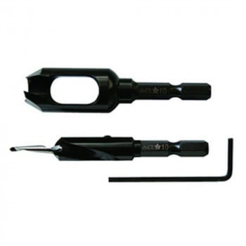 スターエム　ハイス六角軸皿取錐（下穴錐タイプ）＆埋木錐セット　3.5x10x10　58X-S3510