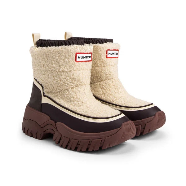 ハンター HUNTER レディース ワンダラー ブークレ ショート スノー ブーツ WFS2226WAD-CDB シューズ