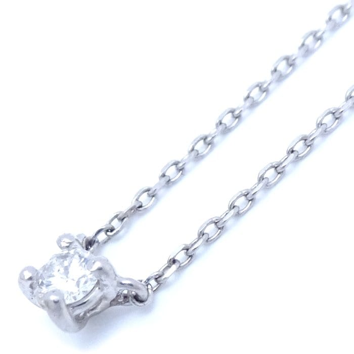 ダイヤモンド ネックレス 一粒ダイヤモンド0.08ct Pt950プラチナ/291014【中古】