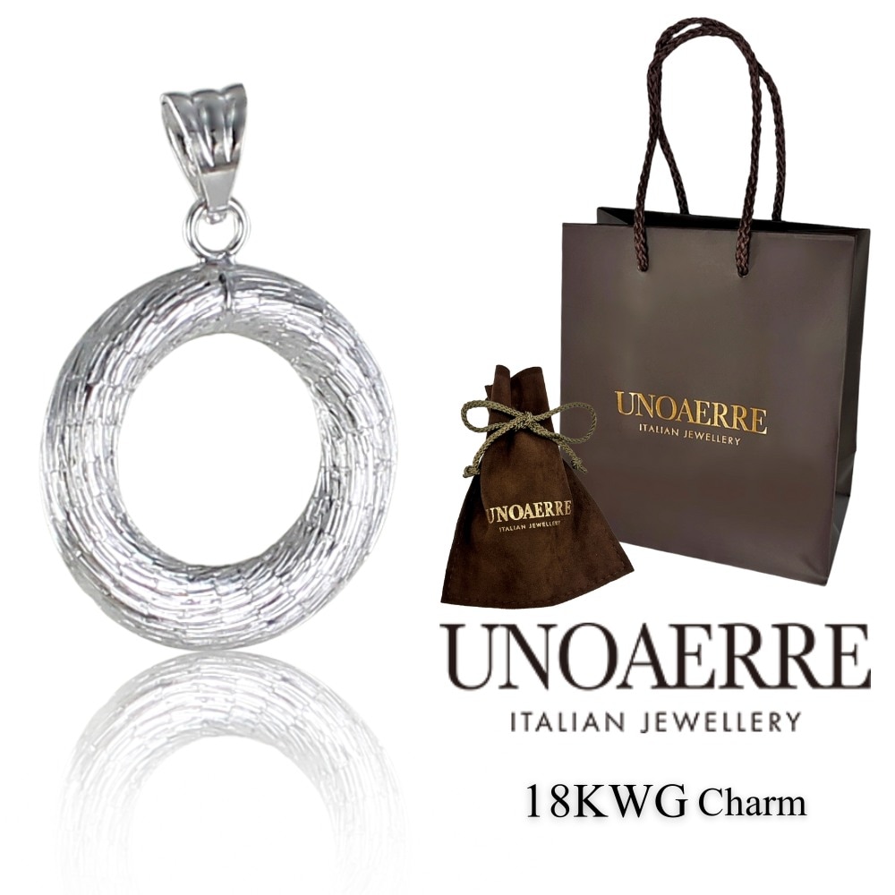 正規品 ウノアエレ ショッパー付き ホワイトゴールド ネックレス チャーム 18K 18金 K18WG レディース ペンダントヘッド トップのみ ネックレスチャーム プレゼント 女性 K18 金 ギフ 30,745円