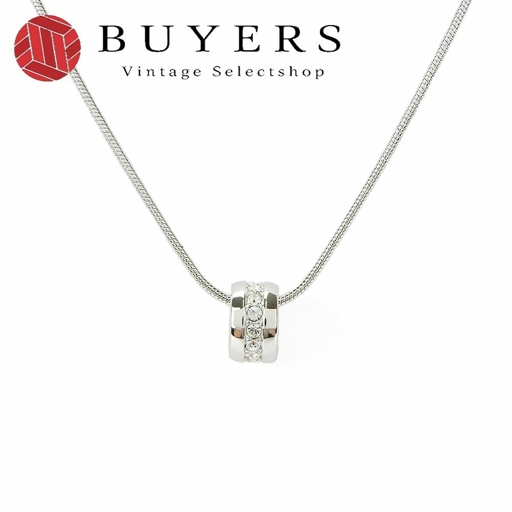 中古 スワロフスキー ペンダント ネックレス サークル クリスタル シルバー アクセサリー 小物 swarovski accessories necklace silver【中古】