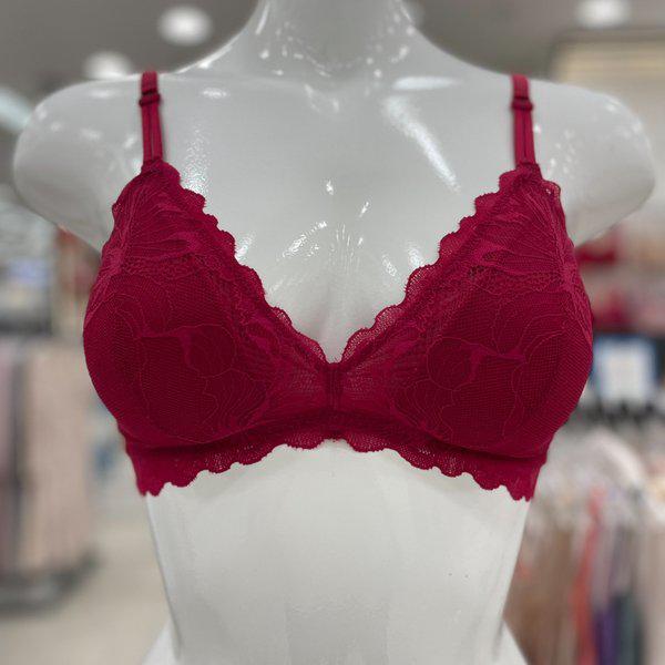 ジャカードレース ノンワイヤー 三角ブラレット/BR1991A RED