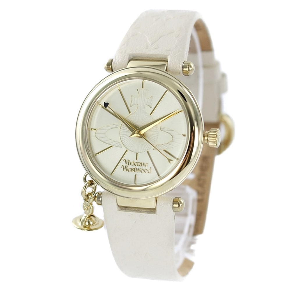 ヴィヴィアン ウエストウッド 時計 レディース 腕時計 手表 オーブチャーム ホワイトレザー VV006WHWH 誕生日プレゼント ポイント消化
