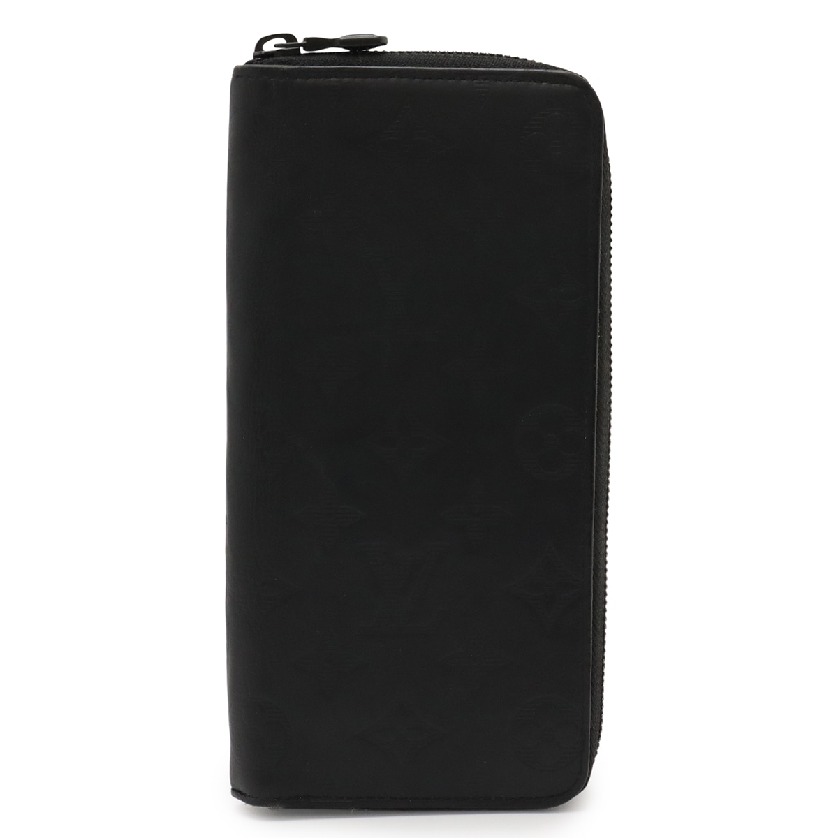 モノグラムシャドウ ジッピーウォレット ヴェルティカル ラウンドファスナー 長財布 レザー ブラック M6290