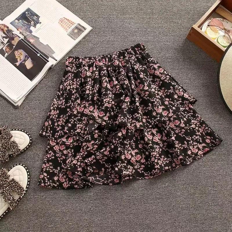 【1つ買うと10つ無料】夏の女性のための小さなスカートハイウエストレイヤーケーキ ショートスカートビッグスカート小さなスカート色