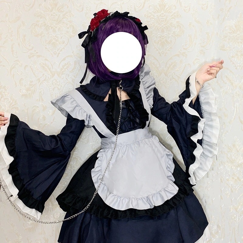 コスプレメイド服 コスプレ ロリータスーツ可愛い学生 ワンピース 二次元服大コード日常 メイド服 コスプレ ロリータ コスチューム