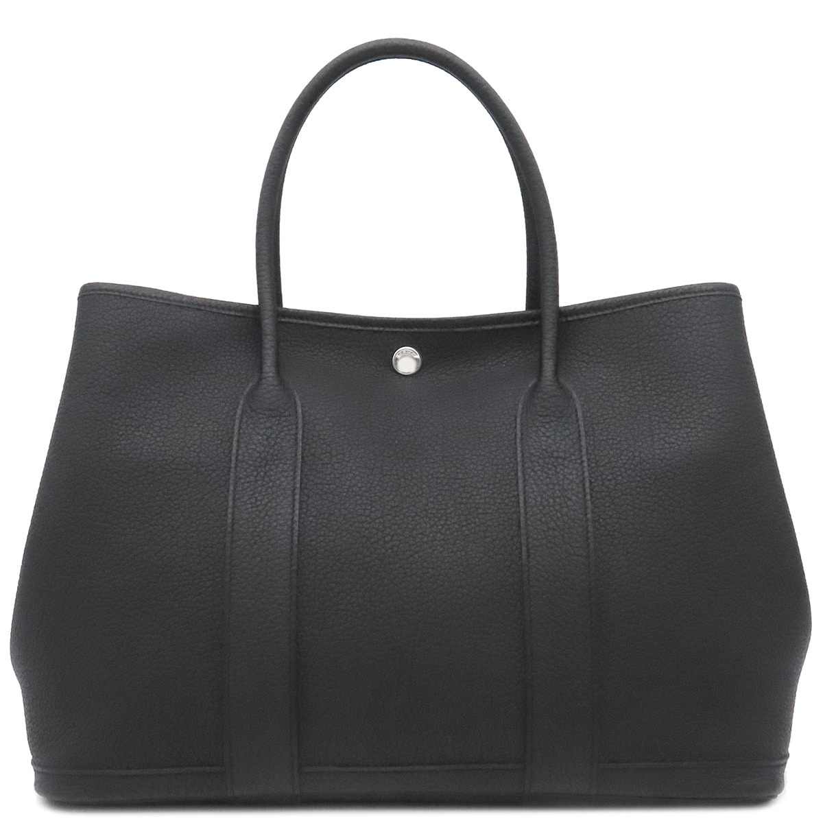 エルメス HERMES トートバッグ ガーデンパーティーPM ネゴンダ ブラック シルバー金具 黒 Z刻印【中古】