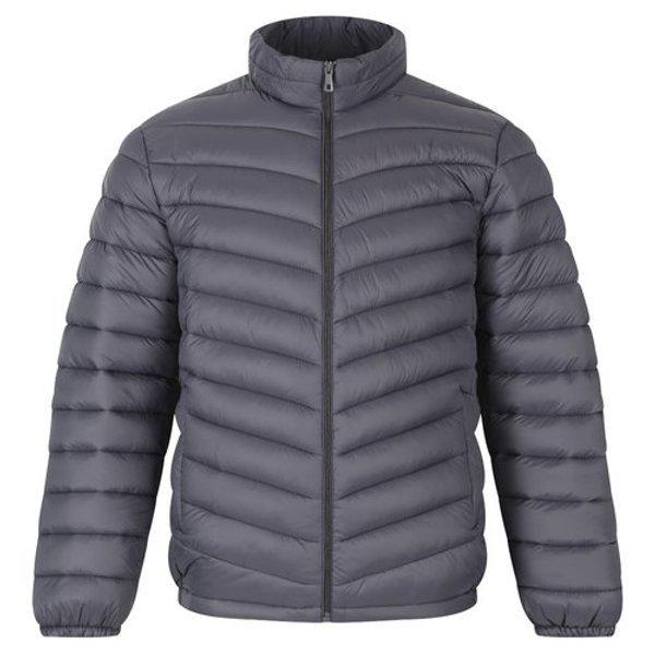 メンズ冬ハイネック軽量ストリングパッド入りジャンパーIE-JUP-4006-グレー