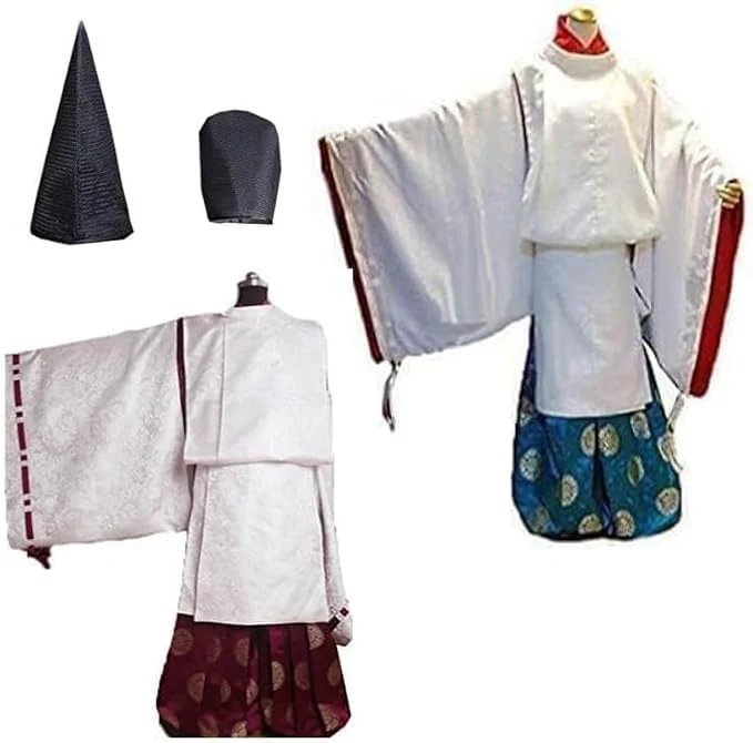 ２点で1oo円OFF！【激安SALE】【即納】今だけの特別価格!コスプレ ハロウィン 帽子付き イベント仮装 パーティー なりきり サテン製 コスチューム コスプレ衣装 正統狩衣 在庫 イベント用品