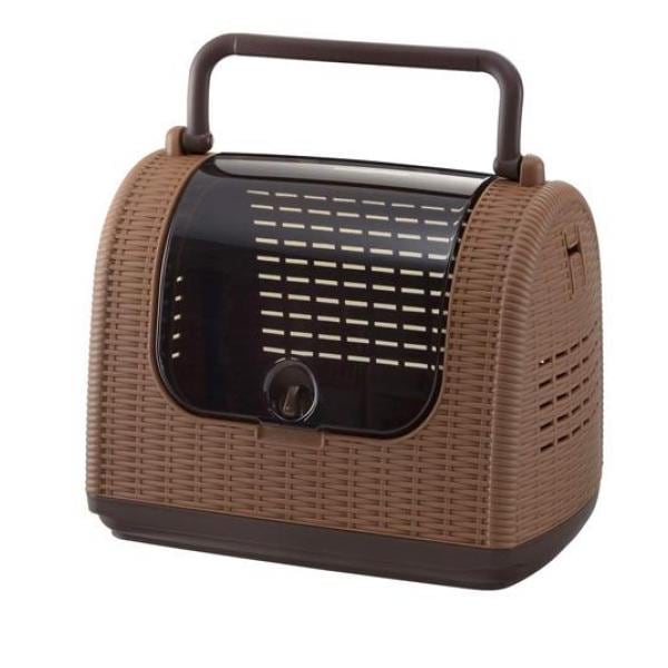 リッチェル ラタンキャリー 超小型犬・猫・うさぎ用 1個入 (ブラウン)