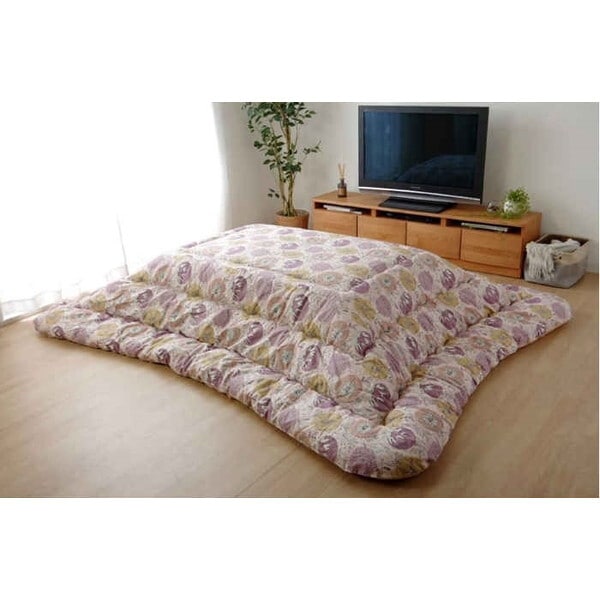 1160820220203 こたつ布団 長方形 国産 花柄 掛け単品 ピンク 約205×245cm メーカー直送