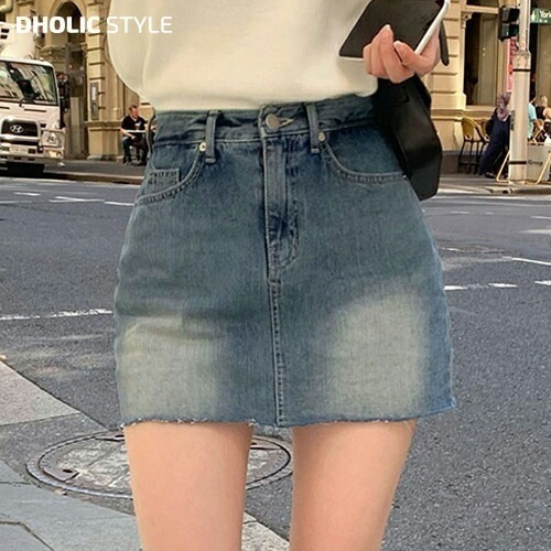 [メガ割りSALE]着回し力のあるシンプルデニムスカートパンツ 6,142円