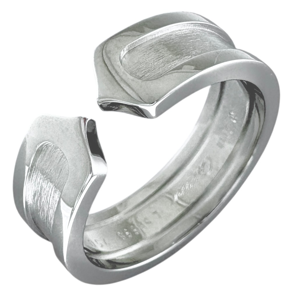 カルティエ 2C リング 指輪 14号 18金 K18ホワイトゴールド CARTIER 中古 美品