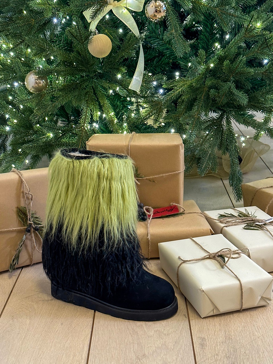 Grinch Fur Ugg Boots