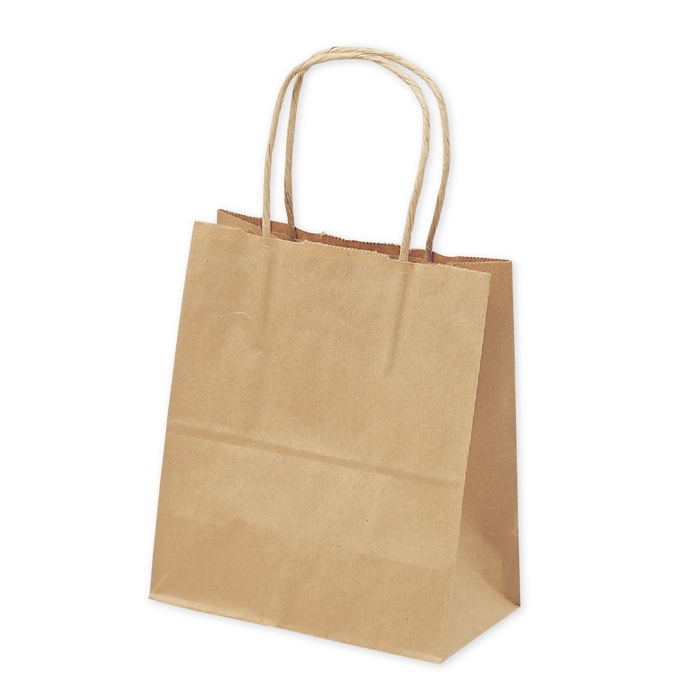 （まとめ買い）ササガワ 手提げ袋 茶無地 幅180xマチ100x高さ210mm 25枚入 50-5914 [x3]