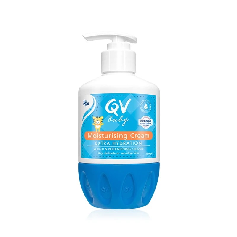 qvトラちゃんクリーム250 g（プッシュボトル）子供用クリームうるおいボディミルク3-6-9-12歳